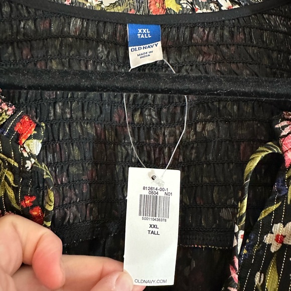 Old Navy Floral Blouse XXL Tall - Picture 3 of 4